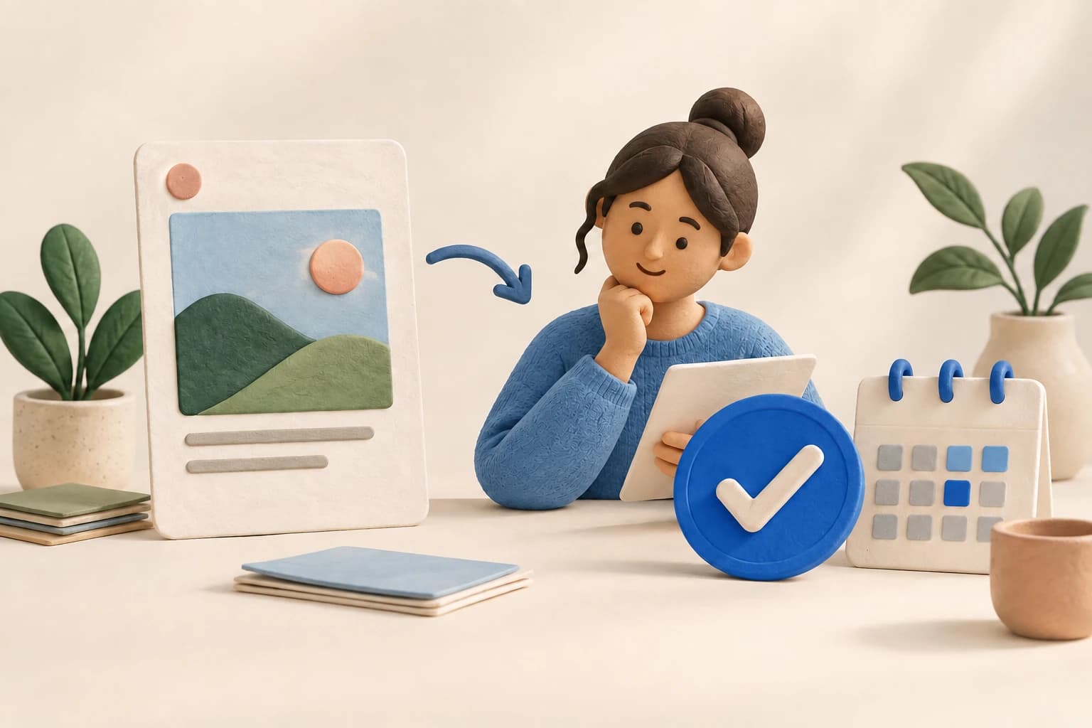 Publish illustration in Seumai's paper and clay style